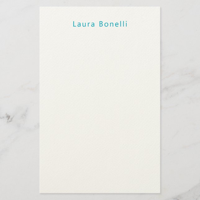 Papelería Minimalist Professional Modern Name Azure Blue (Anverso)