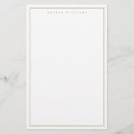 Papelería Minimalist Tan Monogram Two Border