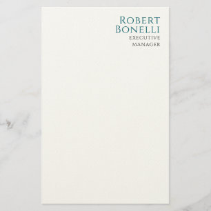 Papelería Minimalista Azul y Blanco Moderno