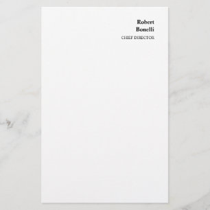 Papelería Minimalista Blanco Moderno