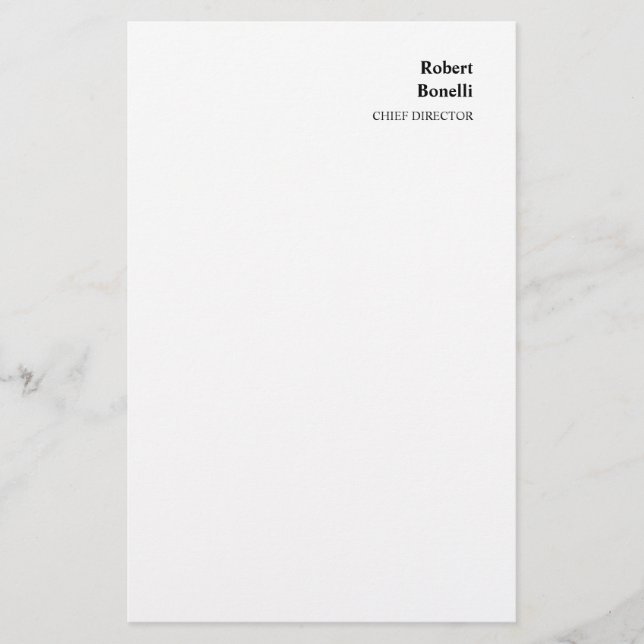 Papelería Minimalista Blanco Moderno (Anverso)