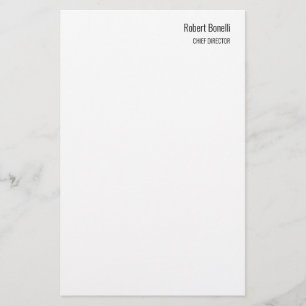 Papelería Minimalista Blanco Plano Estándar Moderno