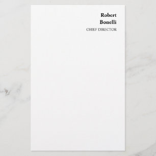 Papelería Minimalista Blanco Plano Moderno
