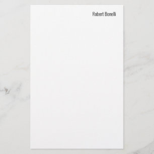 Papelería Minimalista Blanco Plano Moderno Tamaño Estándar
