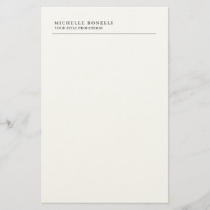 Papelería Minimalista Clásico Plano Profesional Nombre Propi