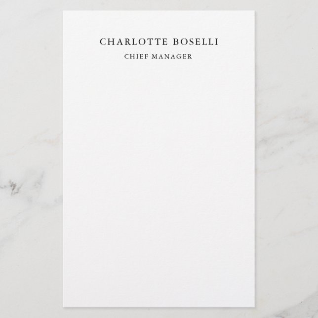 Papelería Minimalista elegante profesional clásico simple (Anverso)