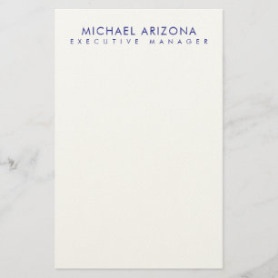 Papelería Minimalista Moderna Simple Llano Nombre Propio
