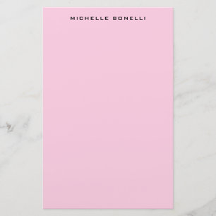 Papelería Minimalista moderno profesional femenino rosa clar