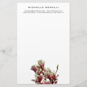 Papelería Minimalista moderno profesional flores femenino