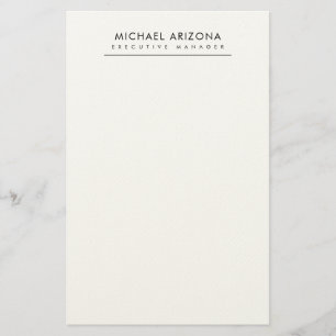 Papelería Minimalista moderno simple negro y blanco
