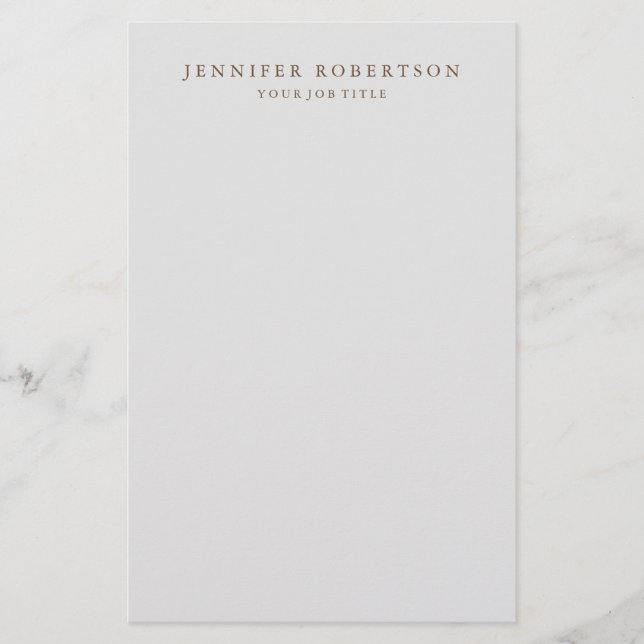 Papelería Minimalista personalizado clásico personalizado (Anverso)