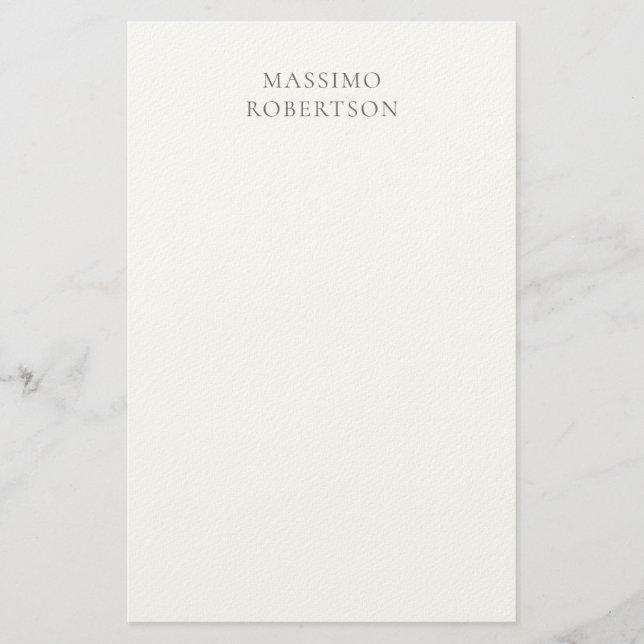 Papelería Minimalista Plano Moderno  (Anverso)