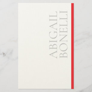 Papelería Minimalista profesional audaz moderno gris rojo bl