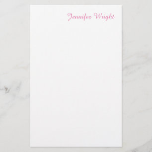 Papelería Minimalista profesional femenino rosa