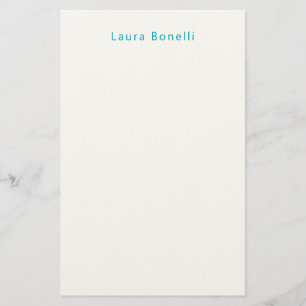 Papelería Minimalista Profesional Moderno Nombre Azul Azure