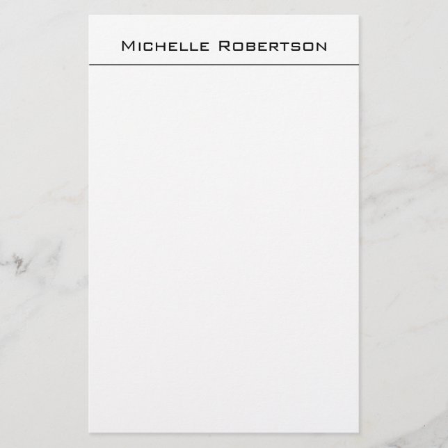Papelería Minimalista Profesional Simple Moderno Nombre (Anverso)