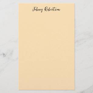 Papelería Mocasin Peachy Yellow Plain Elegant Profesional