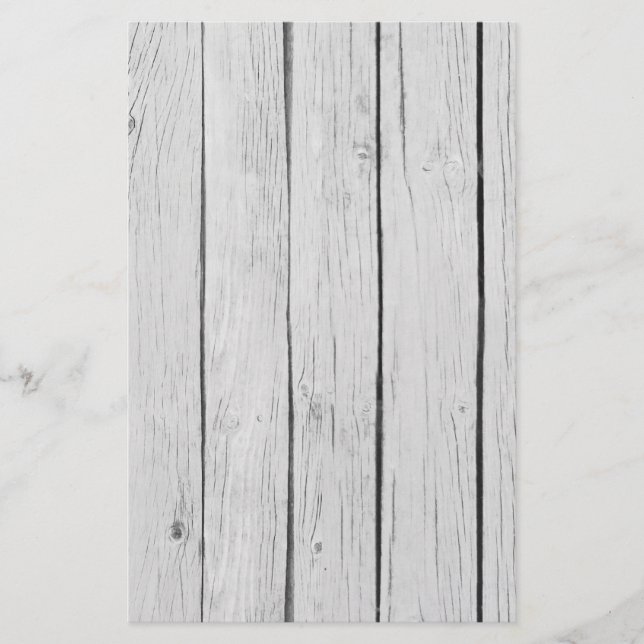 Papelería Moda Madera Rústica Blanca (Anverso)