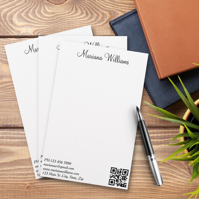 Papelería moda minimalista de código qr (Subido por el creador)