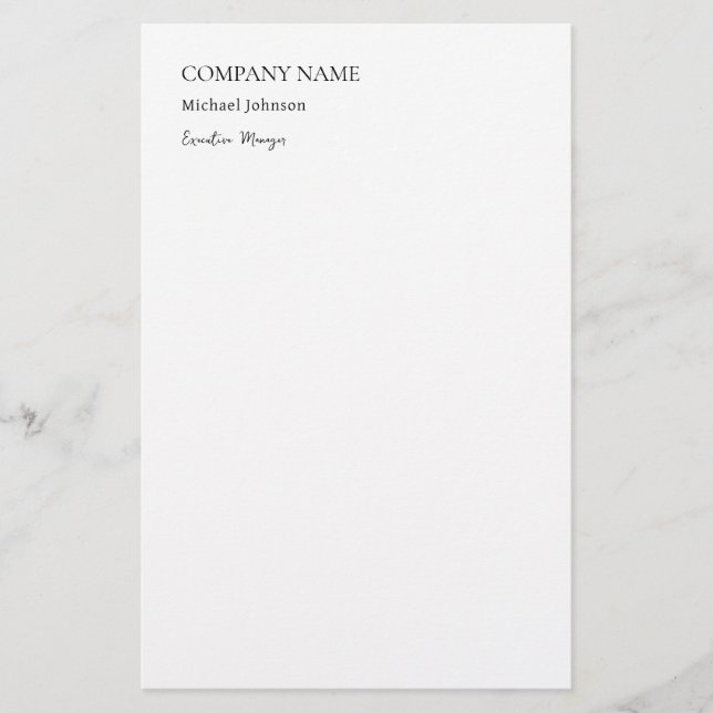 Papelería Moda minimalista profesional única (Anverso)