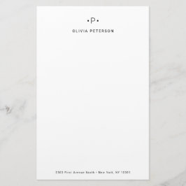 Papelería Moda y monograma mínimo| Blanco y negro