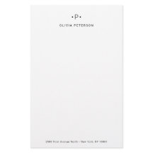 Moda y monograma mínimo| Blanco y negro