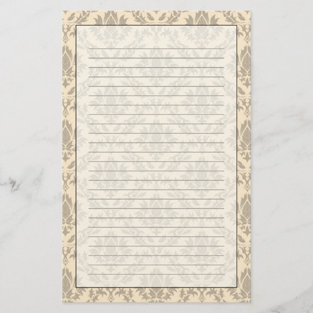 Papelería Modelo 3 del damasco (Anverso)