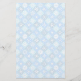 Papelería modelo acolchado del copo de nieve y del invierno