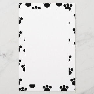 Papelería Modelo animal de la impresión de la pata. Blanco y