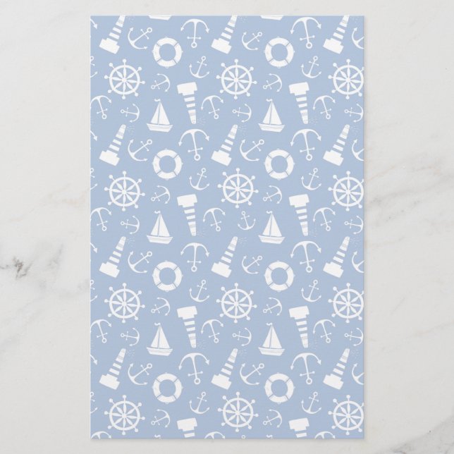 Papelería Modelo azul del mar (Anverso)