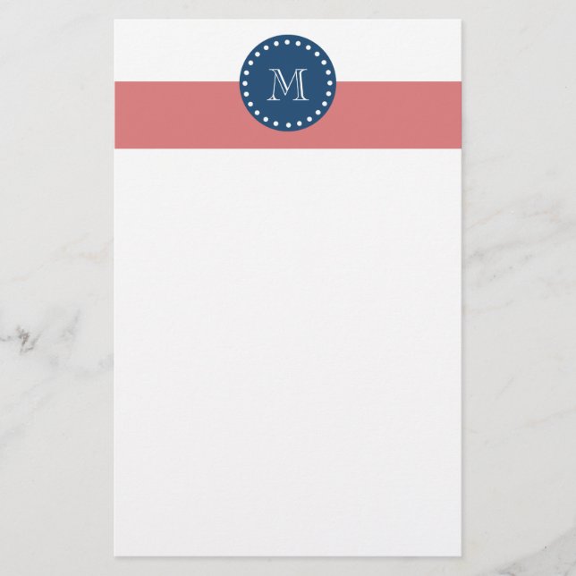 Papelería Modelo blanco de las rayas del melocotón, (Anverso)