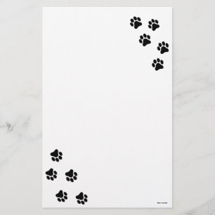 Papelería Modelo blanco y negro de la impresión de la pata
