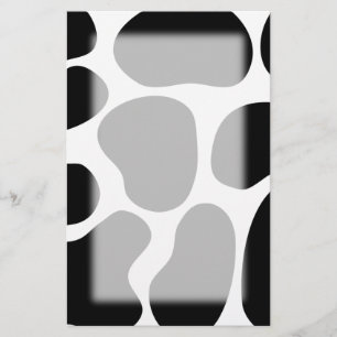 Papelería Modelo blanco y negro de la impresión de la vaca
