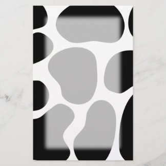 Papelería Modelo blanco y negro de la impresión de la vaca
