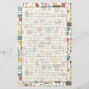 Papelería Modelo con cocinar iconos