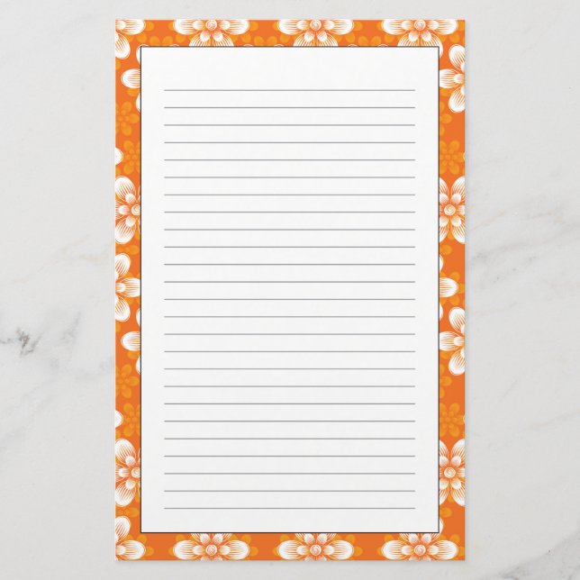 Papelería Modelo de flores (Anverso)