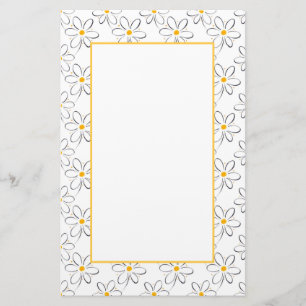 Papelería Modelo de la margarita blanca