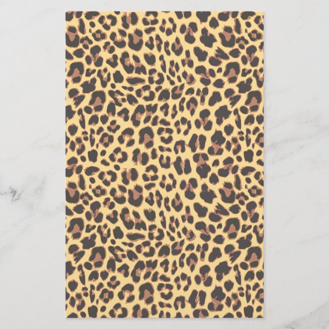 Papelería Modelo de la piel animal del estampado leopardo (Anverso)