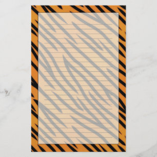 Papelería Modelo de la raya del tigre