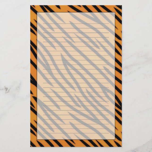 Papelería Modelo de la raya del tigre (Anverso)