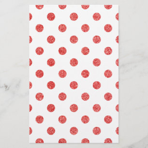 Papelería Modelo de lunares rojo elegante del purpurina