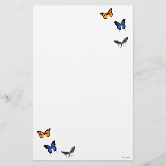 Papelería Modelo de mariposa inmóvil (Anverso)