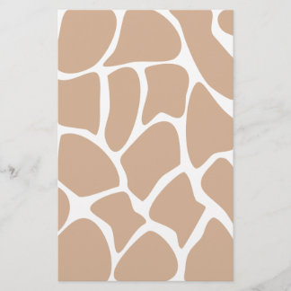 Papelería Modelo del estampado de girafa en beige