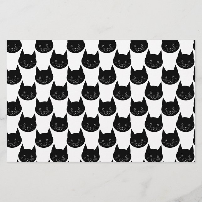 Papelería Modelo del gato negro (Anverso)