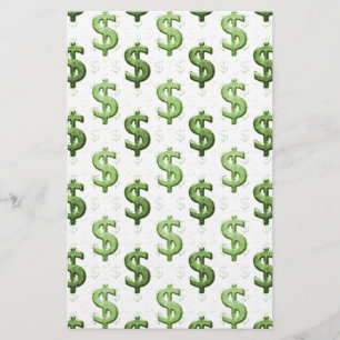 Papelería Modelo del Rótulo de dólar