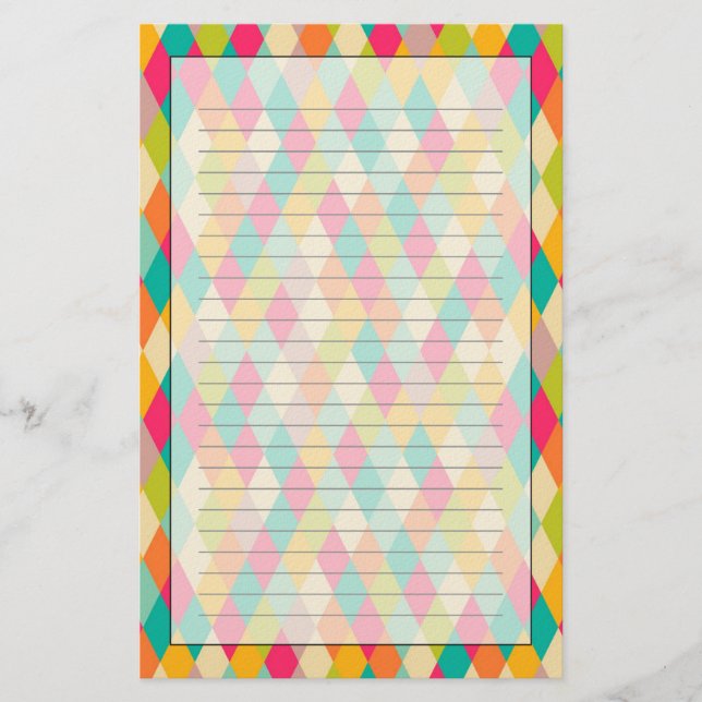 Papelería Modelo del vintage del Harlequin (Anverso)