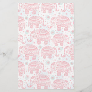 Papelería Modelo étnico rojo del elefante