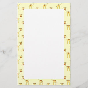 Papelería Modelo lindo de la jirafa en amarillo