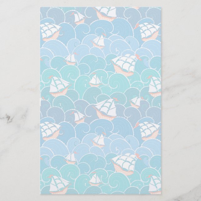 Papelería Modelo rocoso del mar (Anverso)