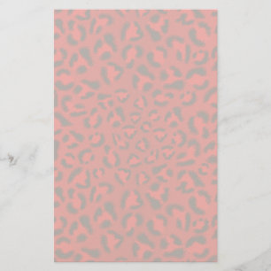 Papelería Modelo rosado de la textura del leopardo